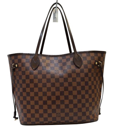 lv n41612|Neverfull MM Damier Ebene Mid Size Tote .